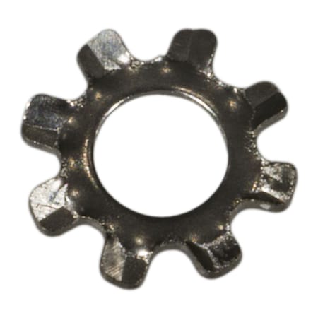 Midwest Fastener External Tooth Lock Washer, For Screw Size #4 18-8 Stainless Steel, Plain Finish, 50 PK 74871